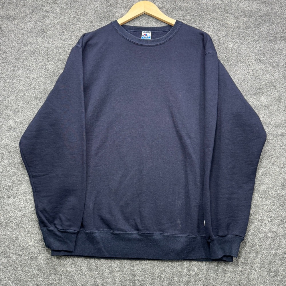Champion Authentic Sweatshirt Mens XL Navy Blue Long Sleeve Made in USA